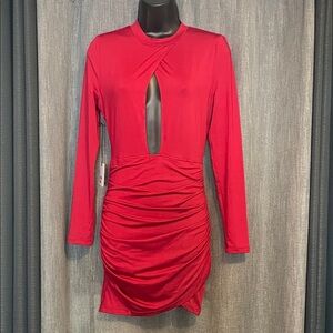 NWT by the way. Vibrant Red Long Sleeve Dress